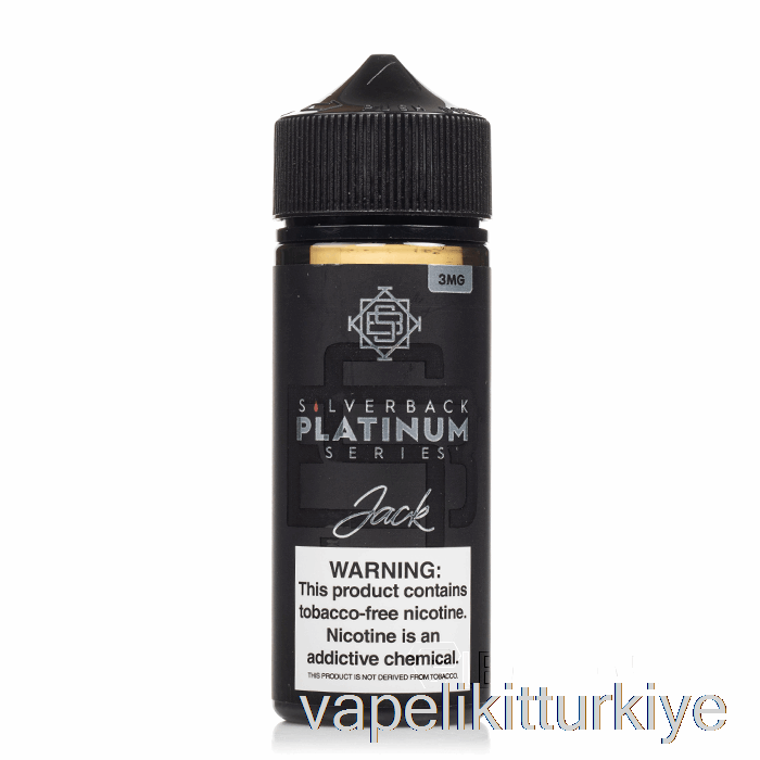 Vape Türkiye Jack - Gümüş Sırtlı Platin Serisi - 120ml 3mg
